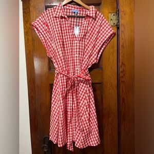 Draper James Trisha Shirtdress in Poppy Red Gingham